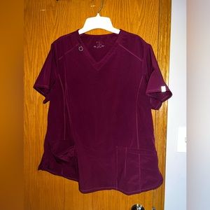 Infinity by Cherokee Women's V-Neck Solid
Scrub Top, Wine Color, Size XL